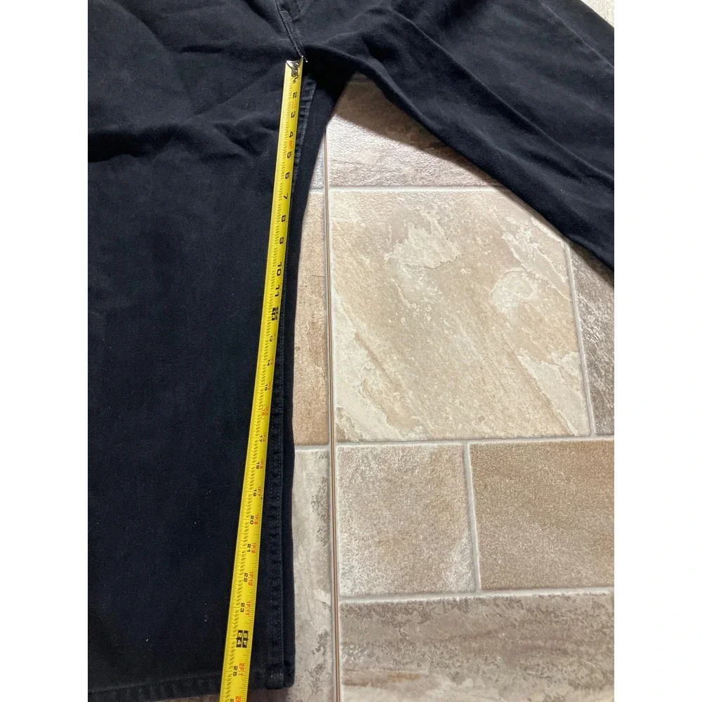 Levi Strauss 505 Black Denim Jeans Mens W44‎ L30 Straight Leg